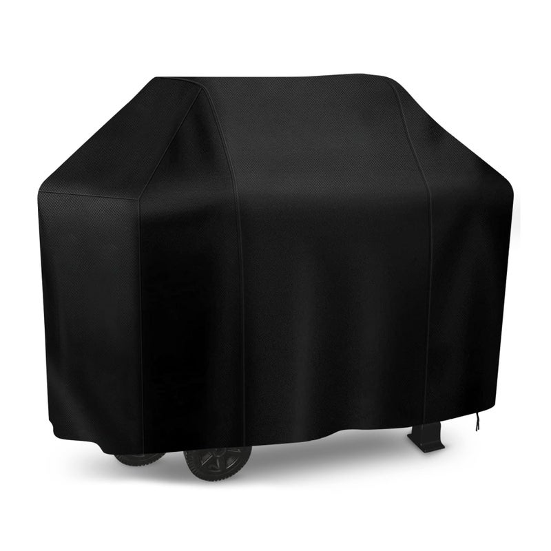 iCOVER Grill Cover, 55 inch BBQ Grill Cover for Outdoor Grill, Anti-UV & Fade Resistant Gas Grill Cover, Waterproof Barbecue Grill Covers for Weber, Char-Broil, Nexgrill and More, Black - Image 1